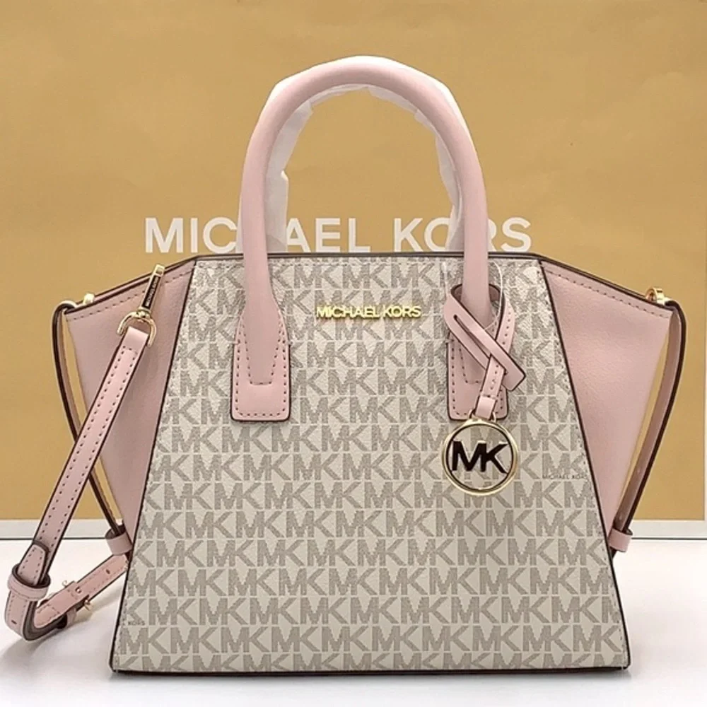 MICHAEL KORS
Avril Small Logo Top-Zip Satchel Powder Blush Multi signature color - Picture 3 of 16